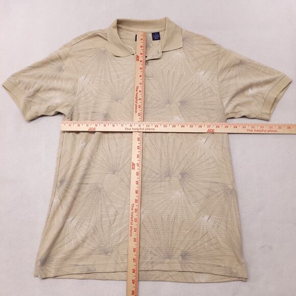 Arrow Casual Pullover Short Sleeve Polo Shirt Mens Size Medium M Beige - Picture 6 of 10